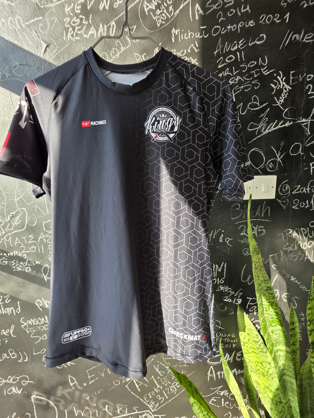 KIDS 24Hexagon Shortsleeve Rashguard Black