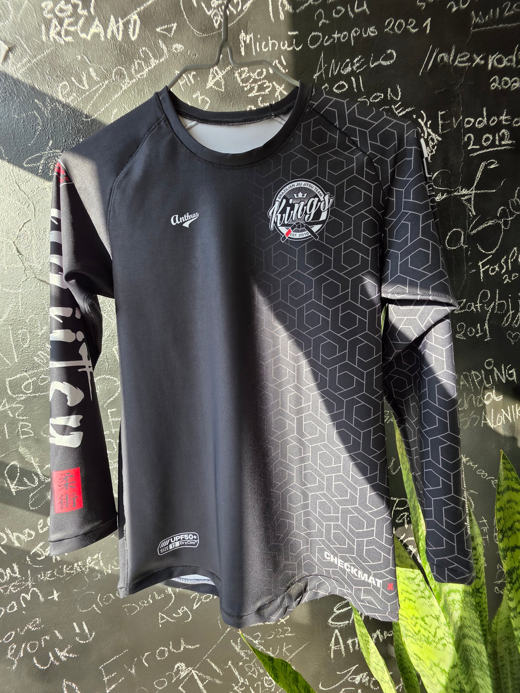 KIDS 24Hexagon Longsleeve Rashguard Black